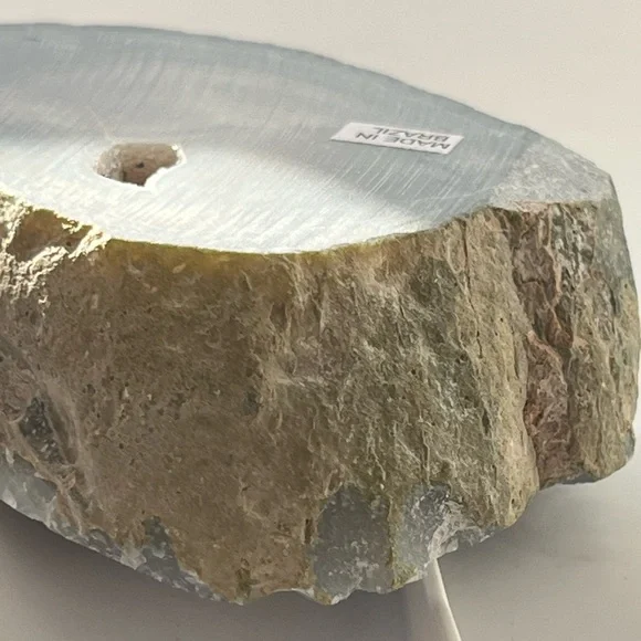 Natural Banded Agate Geode Slice - Picture 7 of 15